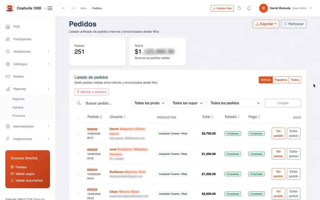 Coahuila1000 App Pedidos