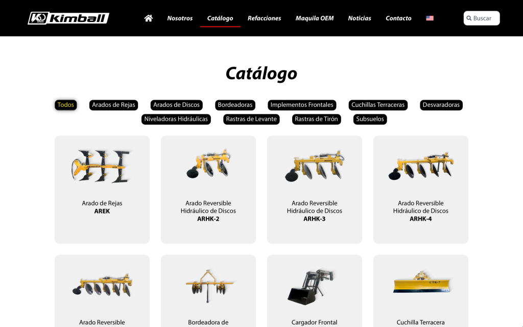 Kimball Sitio Web Catalogo