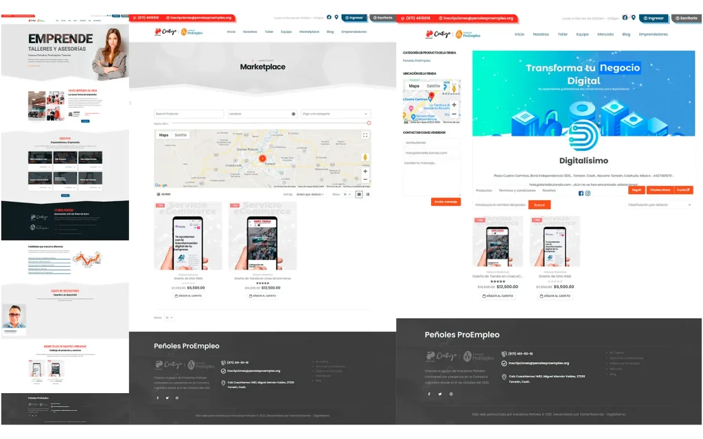 Peñoles ProEmpleo Sitio Web Capturas